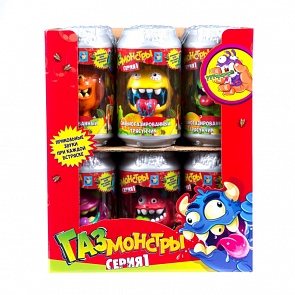 Игрушки из серии Газмонстры, со звуковыми эффектами, 12 видов (1toy, Т16193) (ассортимент)